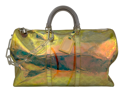 Keepall Prisma, 1.500€, Bolso, Amarillo, Canvas - General, Vista frontal
